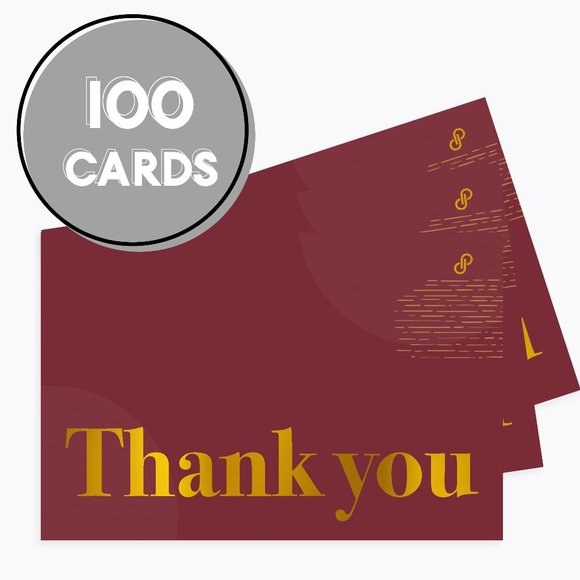 Poshmark Other - Thank You Cards - Burgundy